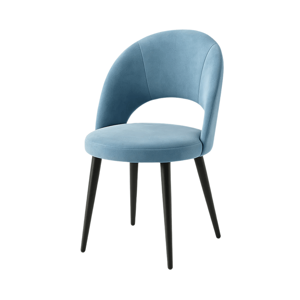 Scaun catifea ALBASTRA | model RON - eScaun.ro