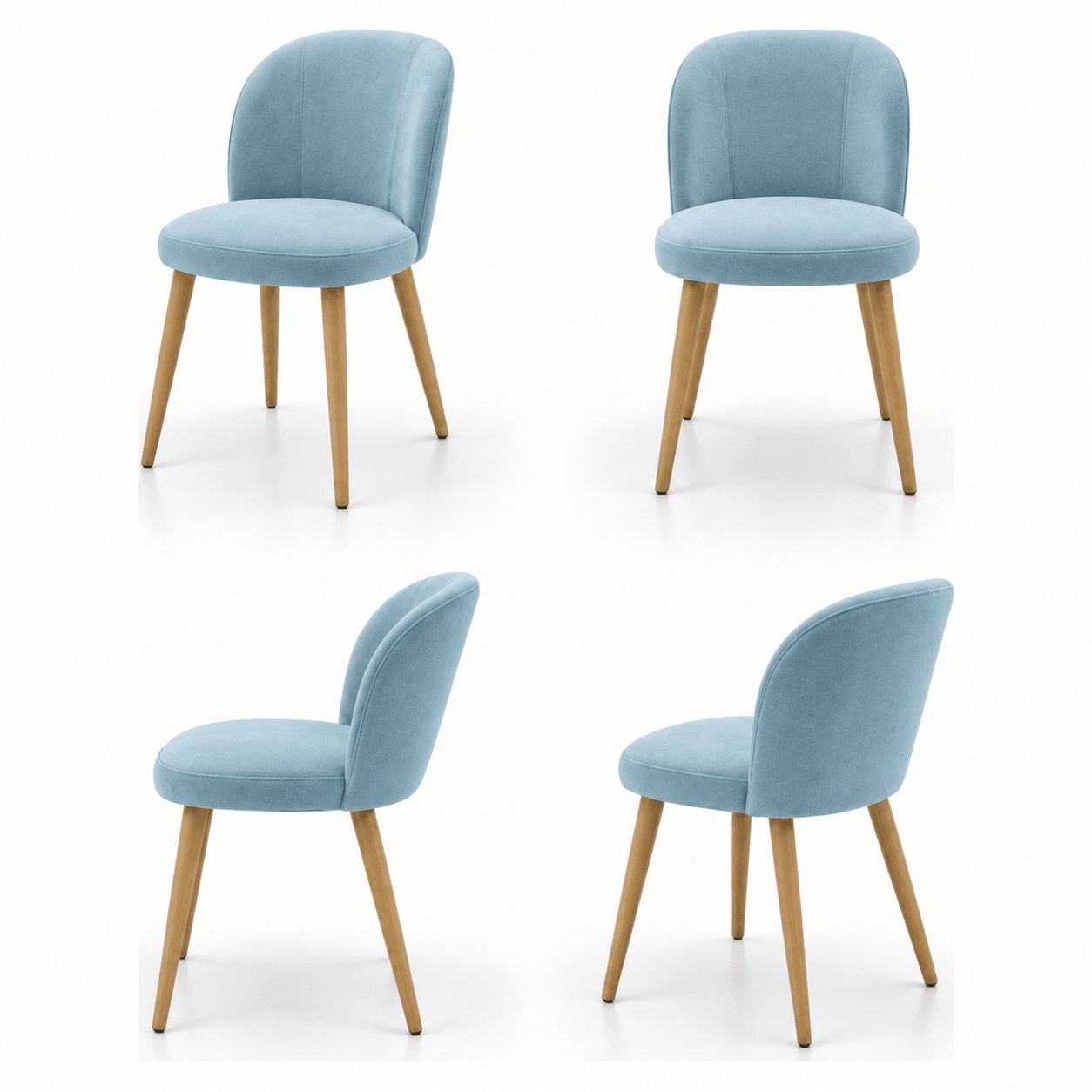 Scaun catifea ALBASTRA | model SAM - eScaun.ro