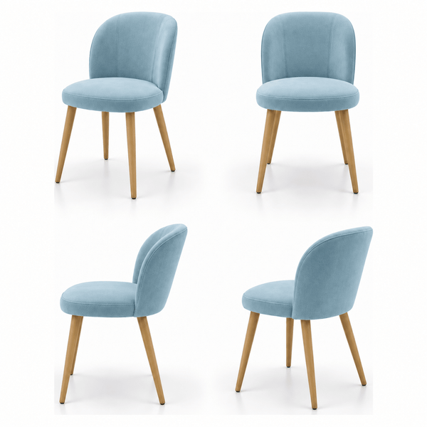 Scaun catifea ALBASTRA | model SAM - eScaun.ro
