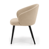 Scaun CAPRISO din catifea bej, vedere laterală