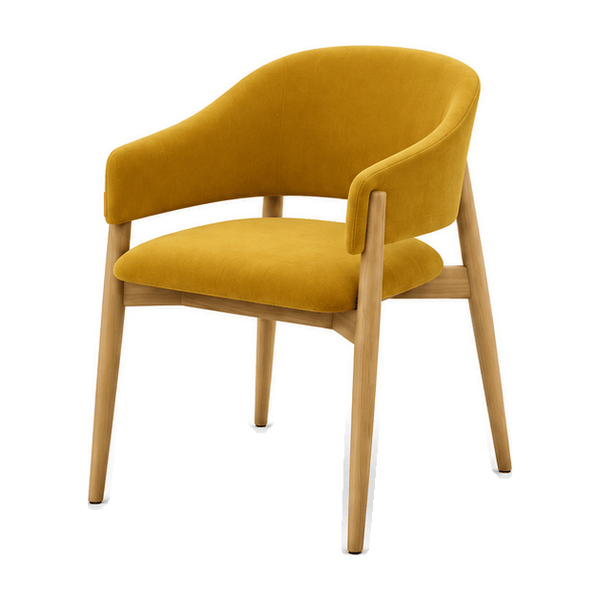 Scaun catifea GALBENA | model ALMA - eScaun.ro