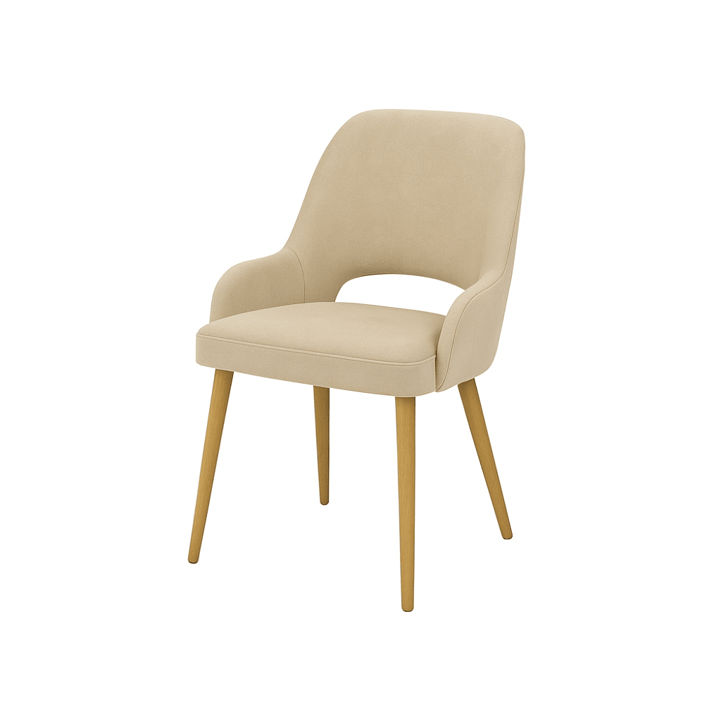 Scaun catifea GALBENA | model HUGO - eScaun.ro