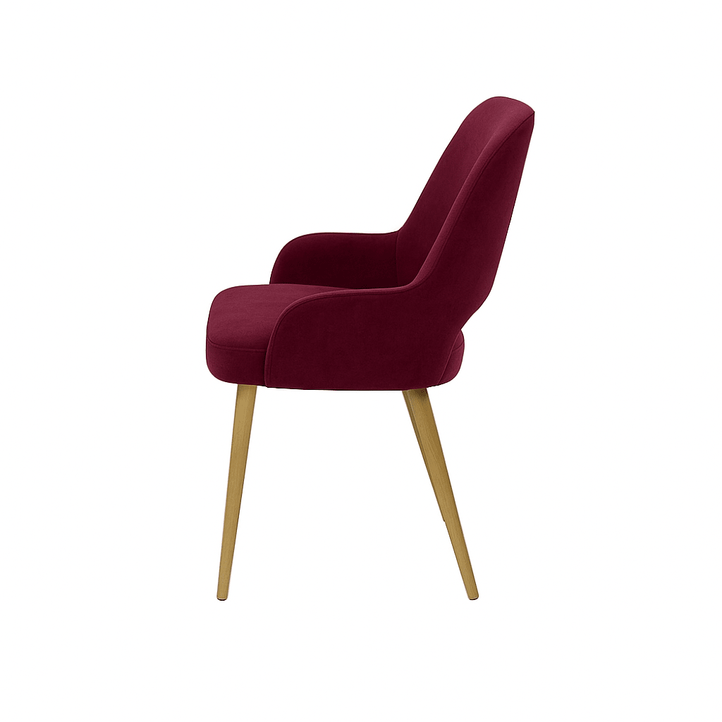 Scaun catifea GALBENA | model HUGO - eScaun.ro
