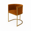 Scaun catifea GRI | model ENRI - eScaun.ro