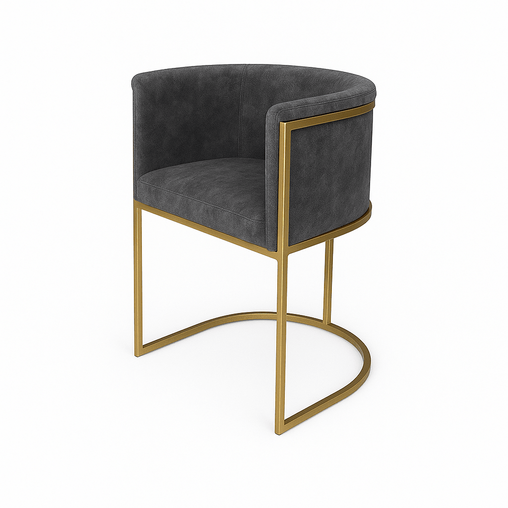 Scaun catifea GRI | model ENRI - eScaun.ro