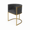 Scaun catifea GRI | model ENRI - eScaun.ro