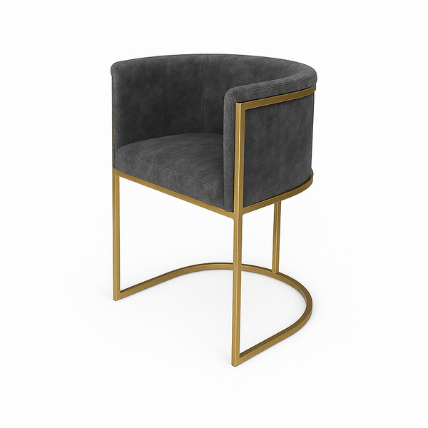 Scaun catifea GRI | model ENRI - eScaun.ro