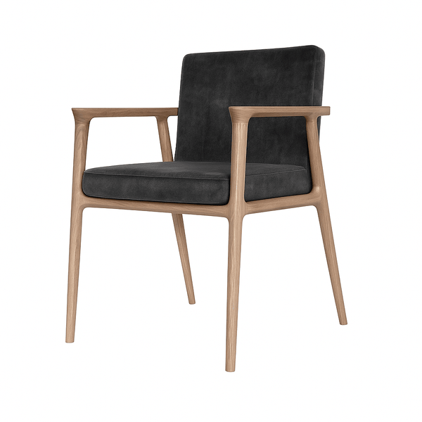 Scaun catifea GRI | model GASPARO - eScaun.ro