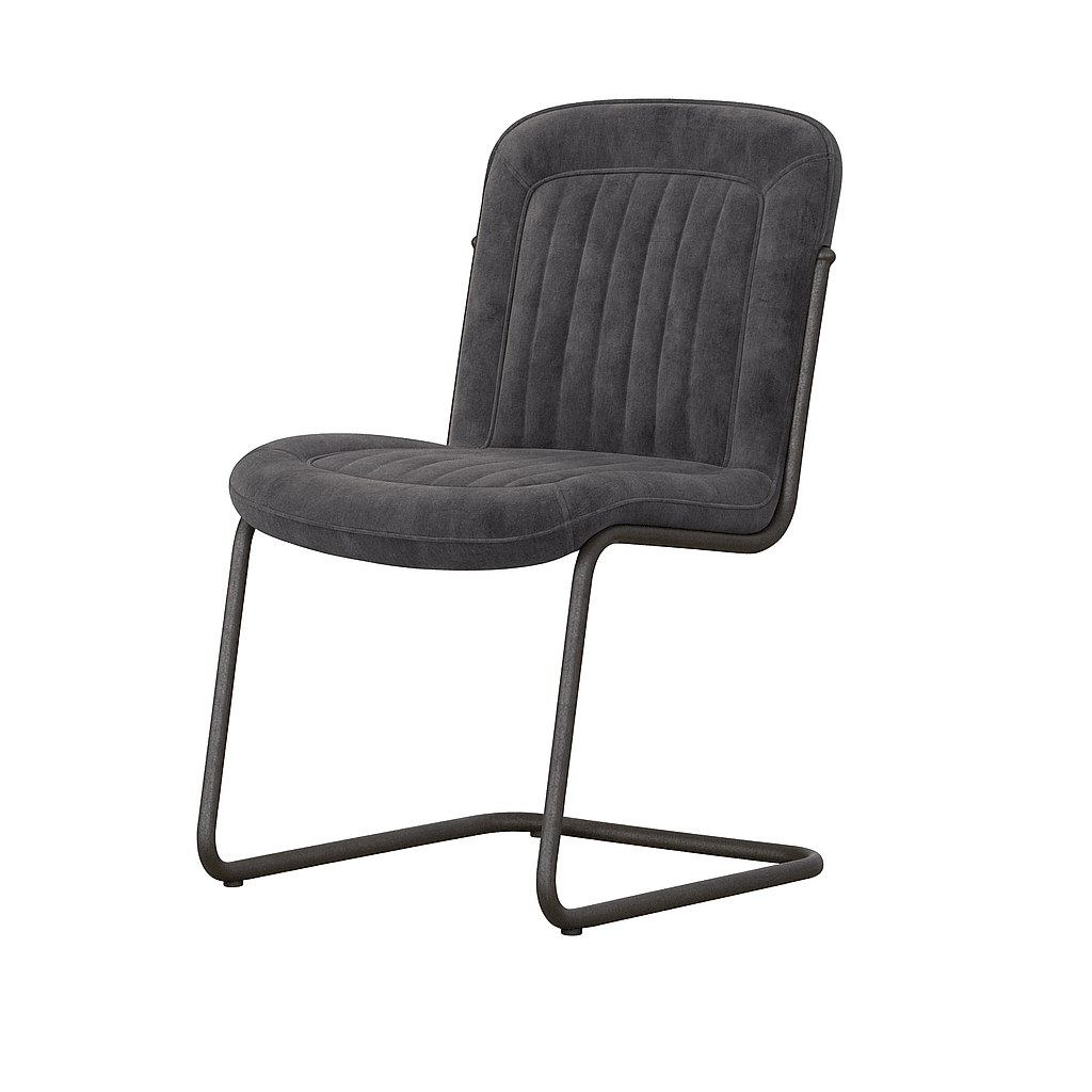 Scaun catifea GRI | model POV - eScaun.ro