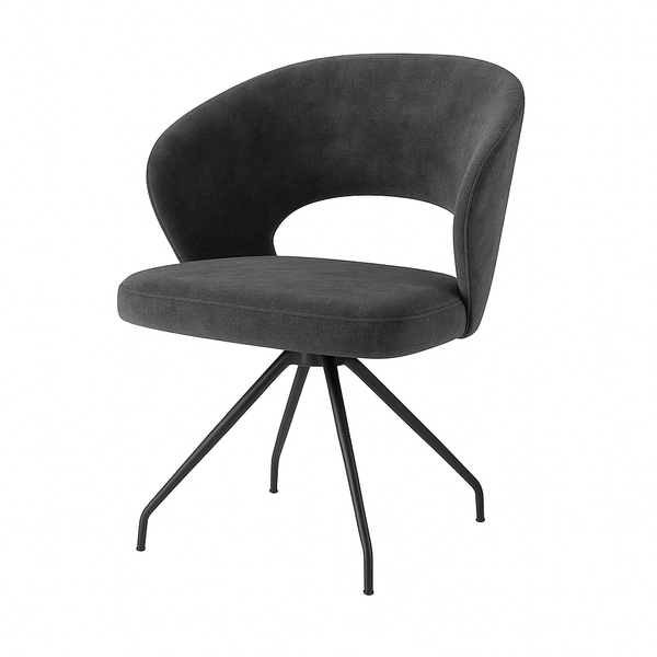 Scaun catifea GRI | model ROSE - eScaun.ro