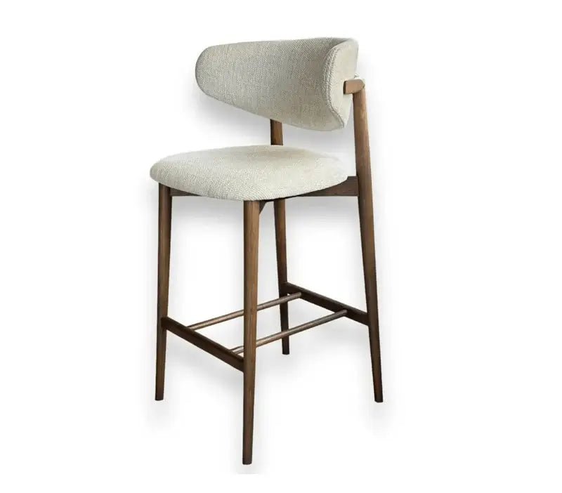 Scaun de bar alb din lemn | model OLE - eScaun.ro