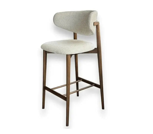 Scaun de bar alb din lemn | model OLE - eScaun.ro