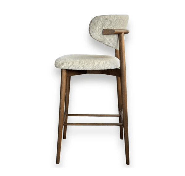 Scaun de bar alb din lemn | model OLE - eScaun.ro