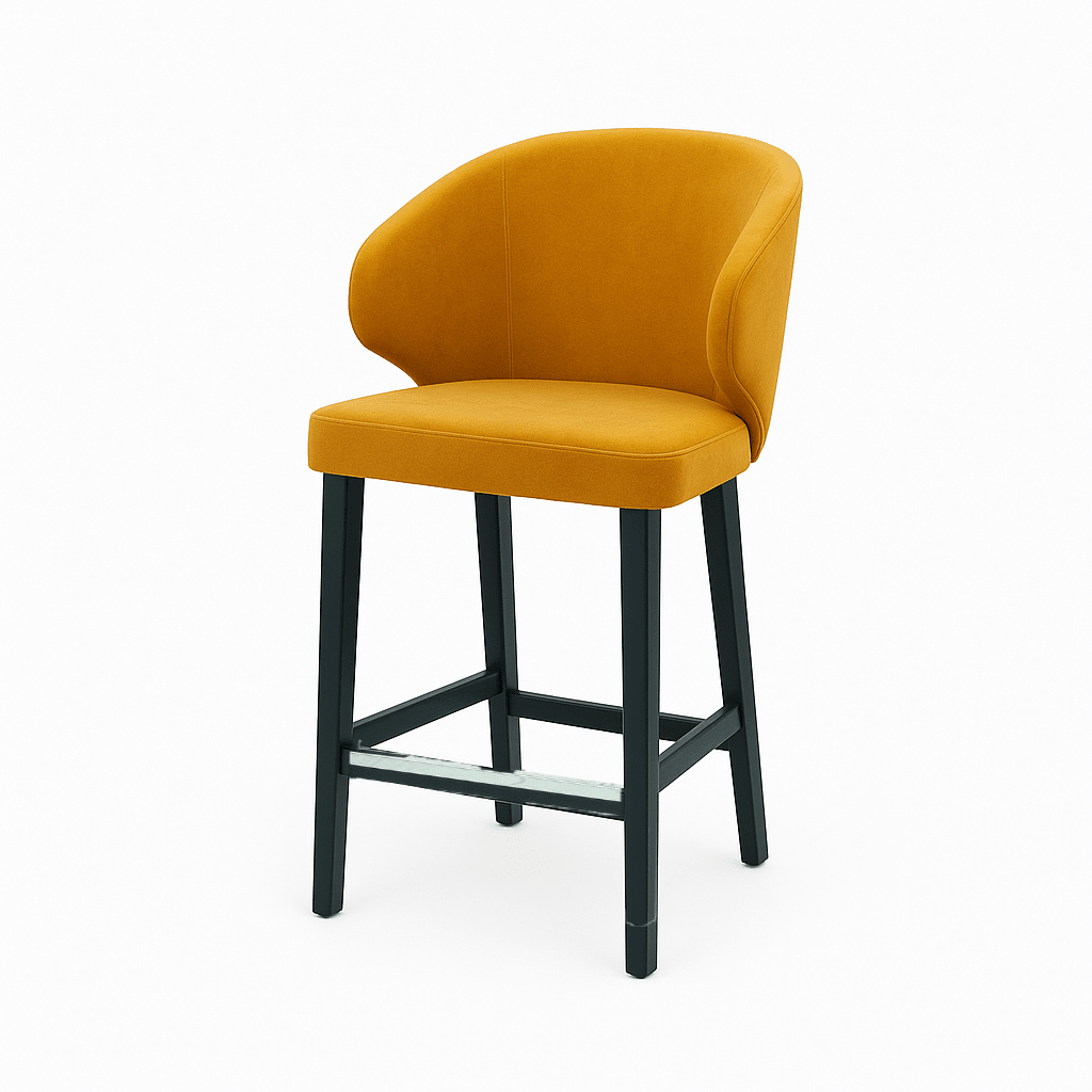 Scaun de bar catifea ROZ | model CAPRICE - eScaun.ro