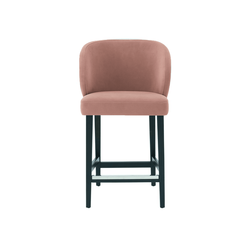 Scaun de bar catifea ROZ | model CAPRICE - eScaun.ro