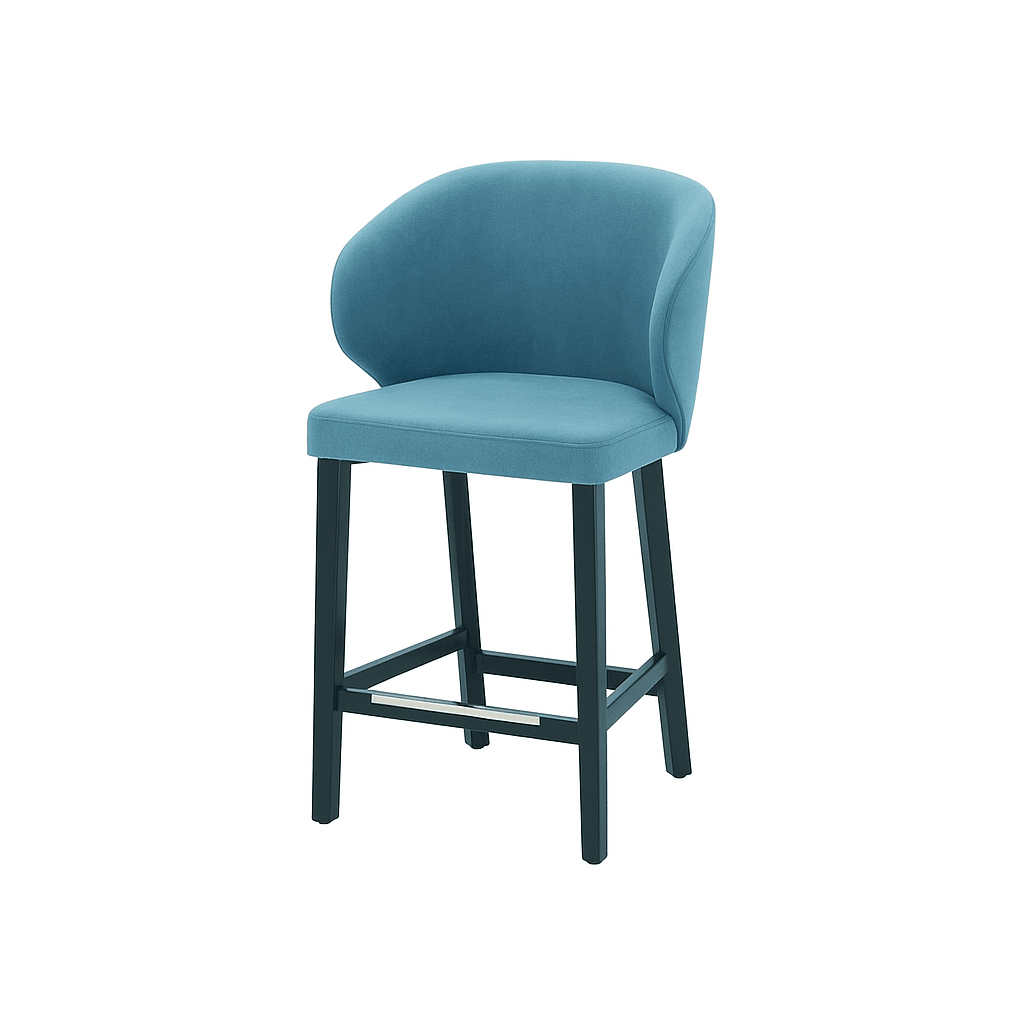 Scaun de bar catifea ROZ | model CAPRICE - eScaun.ro