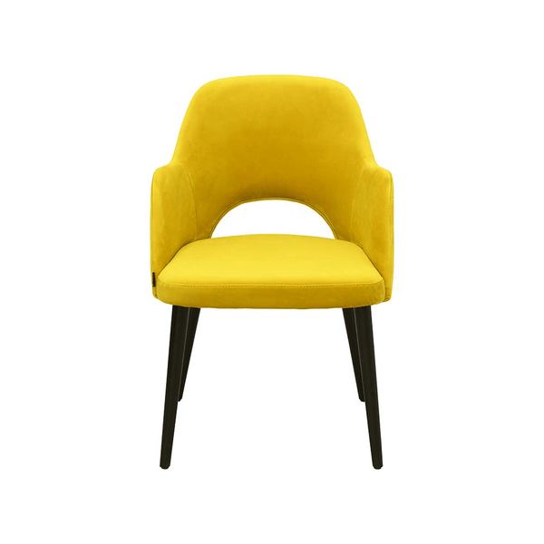 Scaun galben din catifea | model SUNIC - eScaun.ro