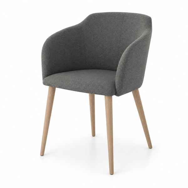 Scaun gri din material | model CROCO - eScaun.ro