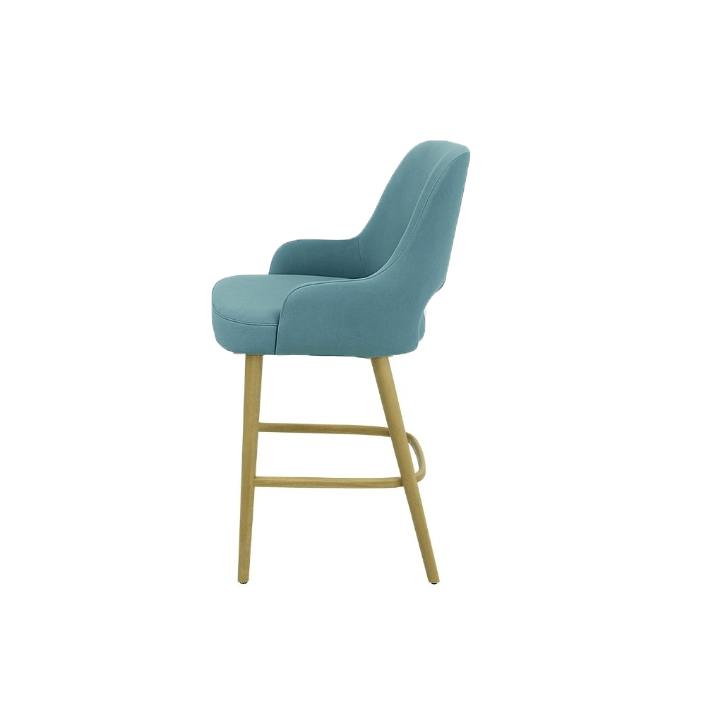 Scaun insula catifea ALBASTRA | model HUGO - eScaun.ro