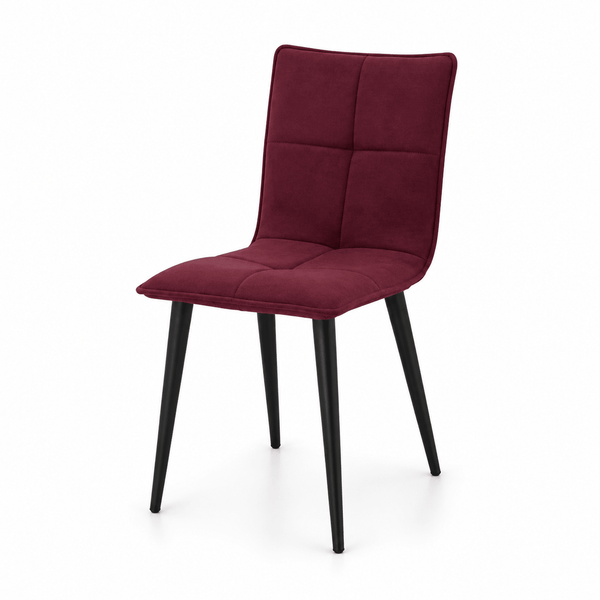 Scaun rosu din catifea | model CADU - eScaun.ro