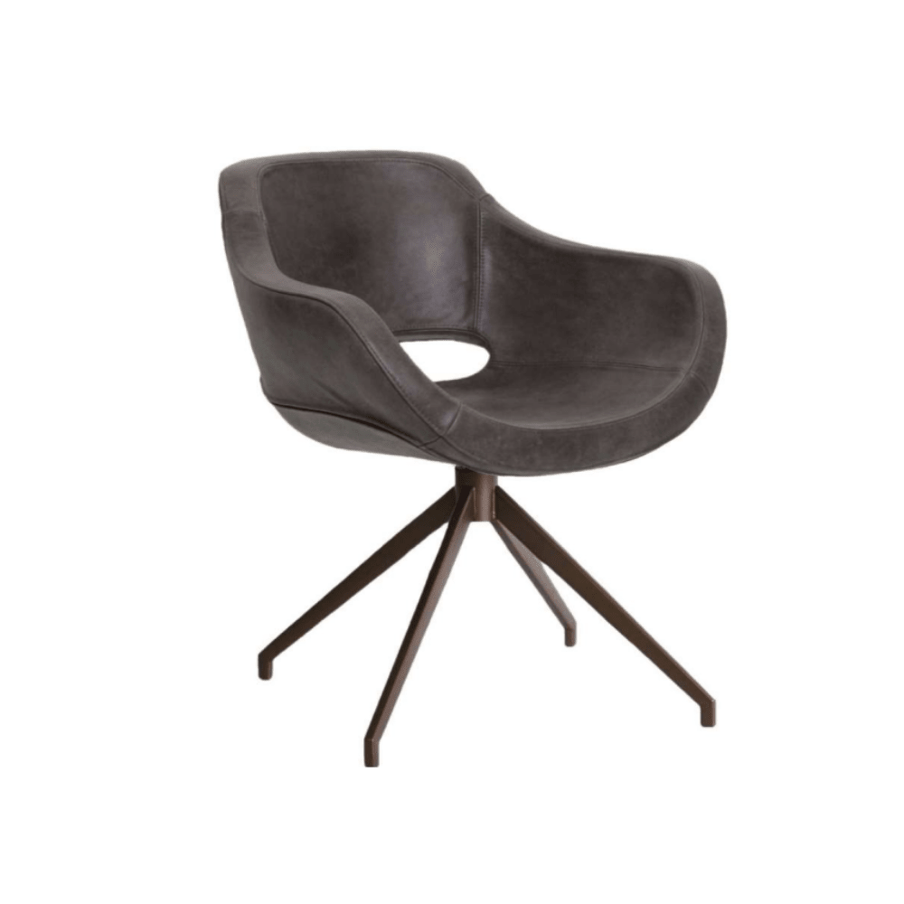 Scaun rotativ din piele | model TREPIED - eScaun.ro