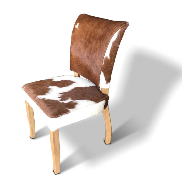 Scaun tapitat cu piele de vaca | model Brenda - eScaun.ro