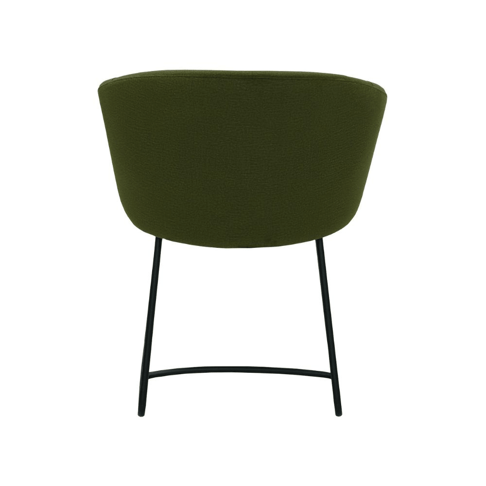 Scaun verde cu picioare de metal | model IBIS - eScaun.ro