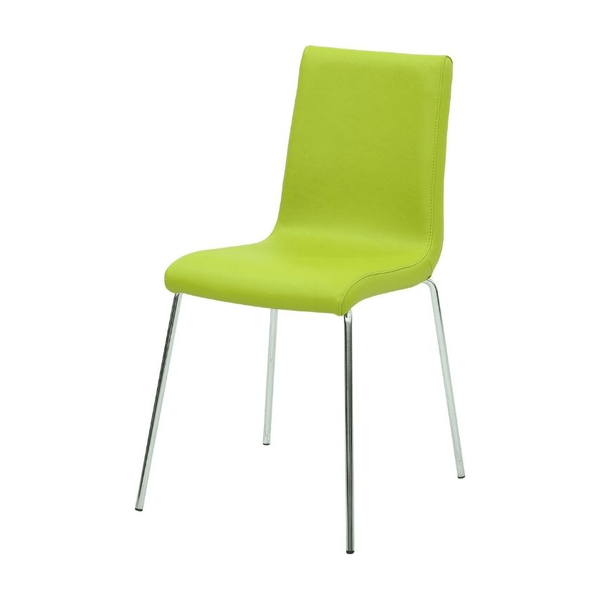 Scaun verde deschis model KENT, vedere din unghi