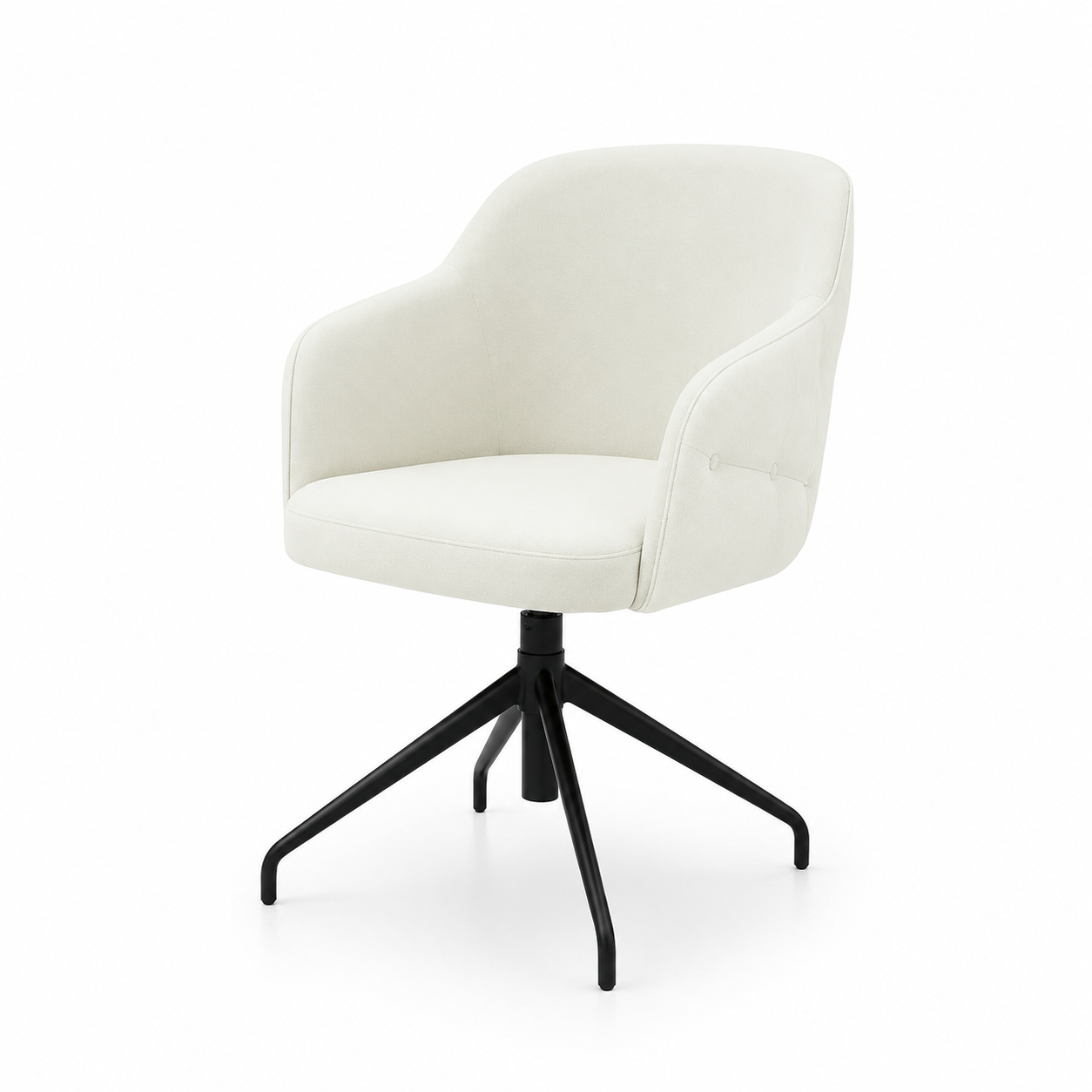 Scaun alb din material | model TEONA