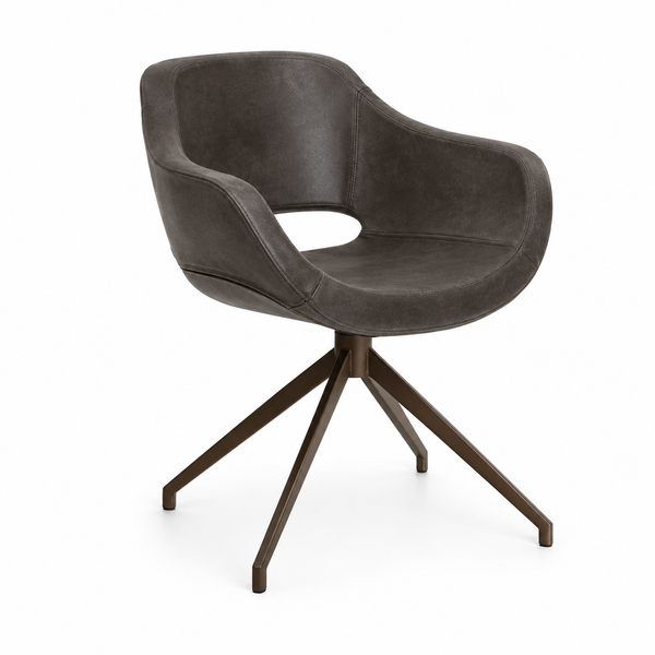 Scaun rotativ din piele | model TREPIED